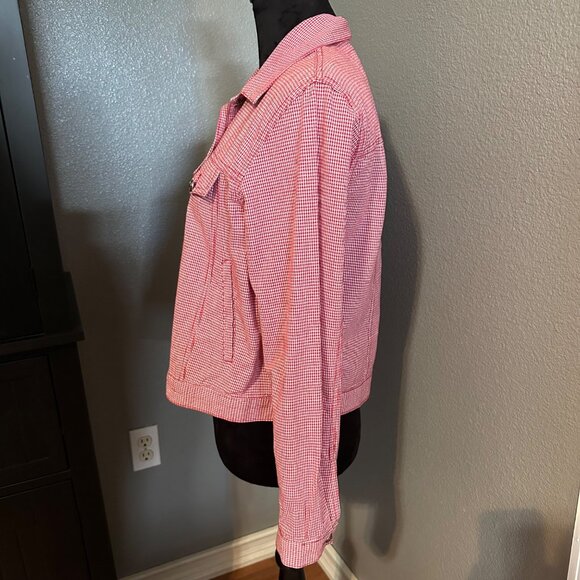 VTG Koret City Blues Petites Jacket Womens PM Red Gingham Check Western Retro - Picture 6 of 9